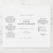 Étiquette de flacon de 240 ml de crème hydratante (Étiquettes simples)