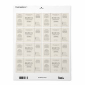 Étiquette de flacon de 4oz d'huile à barbe pour sa (Feuille entière)