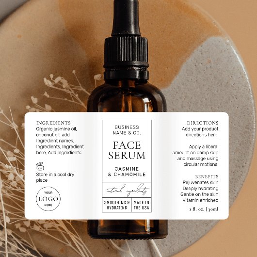 Étiquette de flacon de cosmétique de style Apothic