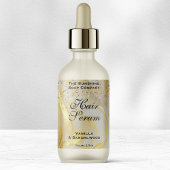 Étiquette de flacon de cosmétiques avec paillettes