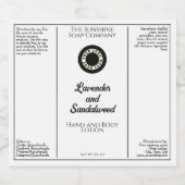 Étiquette de flacon de cosmétiques blanc avec logo (Étiquettes simples)