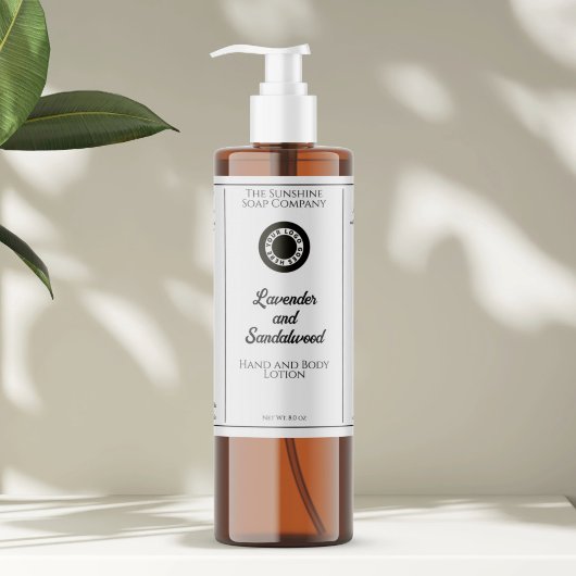 Étiquette de flacon de cosmétiques blanc avec logo