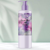 Étiquette de flacon de cosmétiques Fleurs roses et