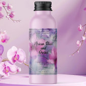 Étiquette de flacon de cosmétiques Fleurs roses et