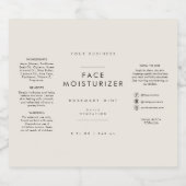 Étiquette de flacon de crème hydratante pour le vi (Étiquettes simples)
