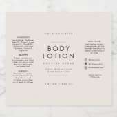 Étiquette de flacon de Lotion Corporelle Neutre 8o (Étiquettes simples)