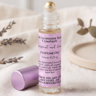 Étiquette de flacon de parfum à bille aux étincell