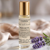 étiquette de flacon de parfum à bille en feuille d