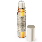 étiquette de flacon de parfum à bille en feuille d