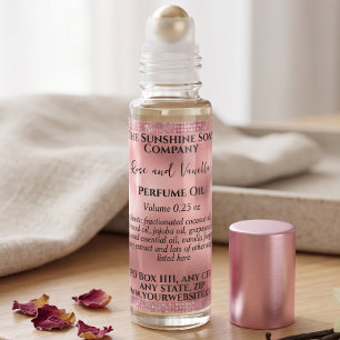 Étiquette de flacon de parfum à bille en papier al