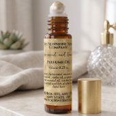 étiquette de flacon de parfum à bille Gold Sparkle