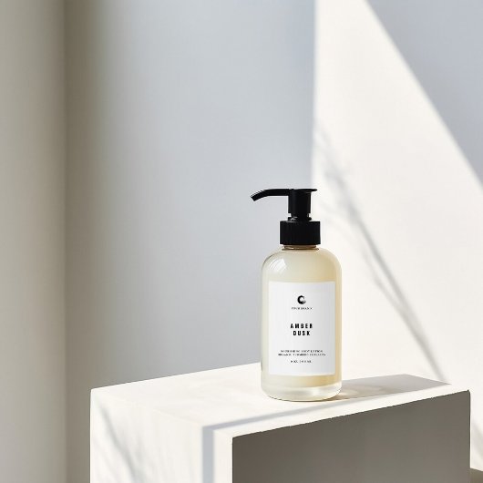 Étiquette de flacon de pompe de lotion corporelle