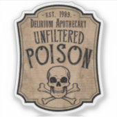 Étiquette de Flacon de Potion de Poison Non Filtré (Devant)