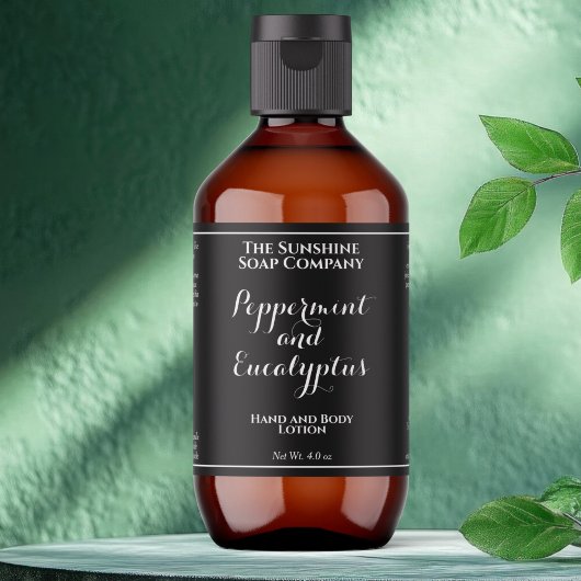 Étiquette de flacon de produits cosmétiques en tex