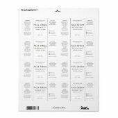 Étiquette de flacon de salon de spa de compte-gout (Feuille entière)