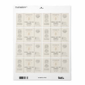 Étiquette de flacon de teinture 4oz avec compte-go (Feuille entière)