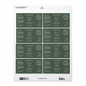Étiquette de flacon d'huile essentielle à base de (Feuille entière)