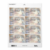 Étiquette de flacon d'huile essentielle en or pier (Feuille entière)