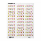 Étiquette de fleur d'aquarelle (Feuille entière)