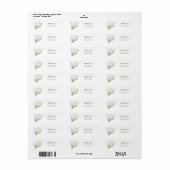Étiquette de fleur de calla à l'aquarelle (Feuille entière)