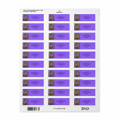 Étiquette de Fleur de Hosta Violet en Fleur (Feuille entière)