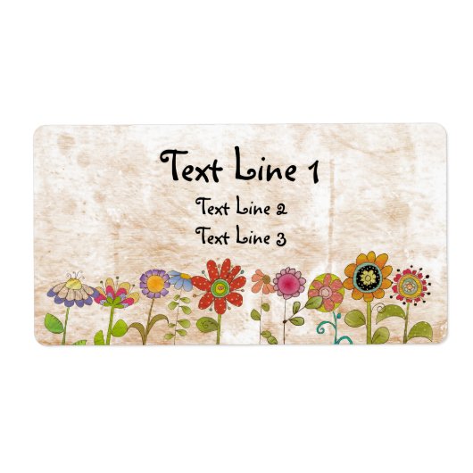 Étiquette de fleurs (Devant)