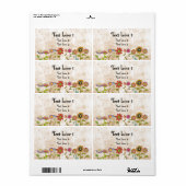 Étiquette de fleurs (Feuille entière)