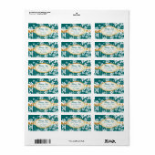 Étiquette de fleurs de printemps blanches (Feuille entière)