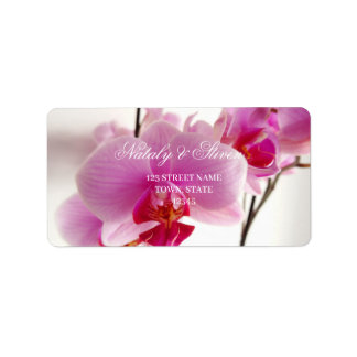 Étiquette de fleurs d'orchidée