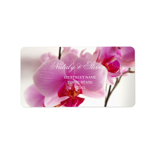 Étiquette de fleurs d'orchidée (Devant)