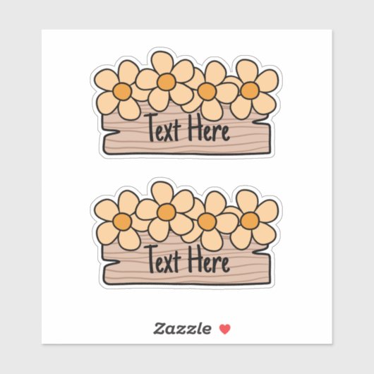 Étiquette de fleurs orange (Feuille)