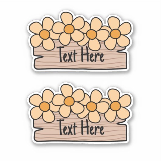 Étiquette de fleurs orange (Devant)