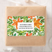 Étiquette de fleurs peintes à la main et de vacanc (En situation)