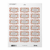 Étiquette de fleurs sauvages (Feuille entière)
