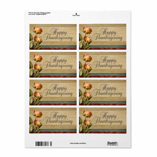 Étiquette de fleurs séchées (Feuille entière)