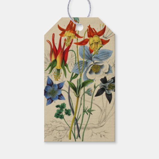 Étiquette de fleurs vintage (Devant)