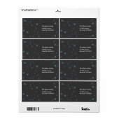 étiquette de flocons de neige épars (Feuille entière)