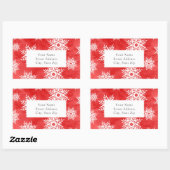 Étiquette de flocons d'eau rouge Abstrait (Feuille)