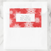 Étiquette de flocons d'eau rouge Abstrait (Sac)