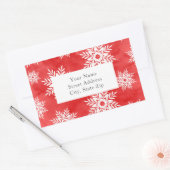 Étiquette de flocons d'eau rouge Abstrait (Enveloppe)