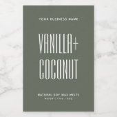 Étiquette de fondre de cire de soja vert sauge min (Étiquettes simples)