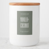 Étiquette de fondre de cire de soja vert sauge min (Devant)