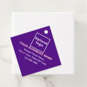 Étiquette de forme de diamant violet de marque com (En situation)