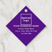 Étiquette de forme de diamant violet de marque com (Dos)