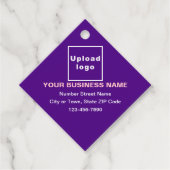 Étiquette de forme de diamant violet de marque com (Devant)