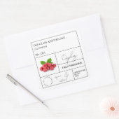Étiquette de framboise apothecaire (Enveloppe)