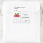 Étiquette de framboise apothecaire (Sac)
