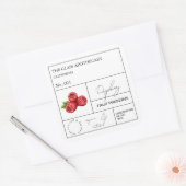 Étiquette de framboise apothecaire (Enveloppe)