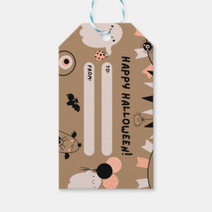 Étiquette de friandise Halloween effrayante