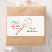 Étiquette de friandises de Noël / Étiquette de pât (En situation)